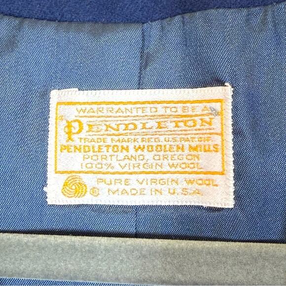 Pendleton Blue Tailored Suit Jacket and Skirt Set. Wool. Jacket Size 8 Skirt 10. - Picture 3 of 11